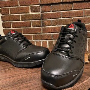 New Black Reebok Steel Toed Shoes